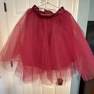 Red/Burgundy Tulle Skirt Never Worn